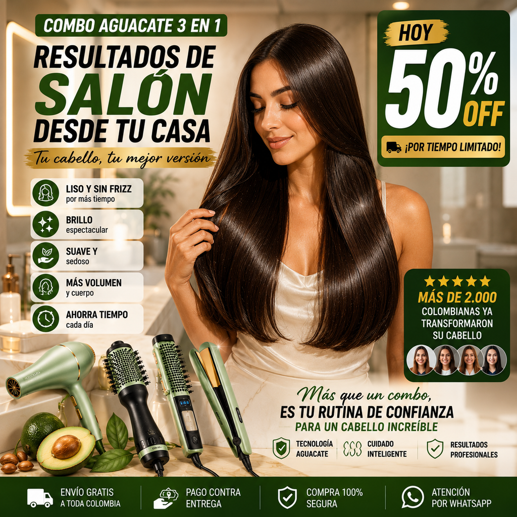 Kit Aguacate 3 en 1 — Cabello brillante y sin frizz en minutos💚