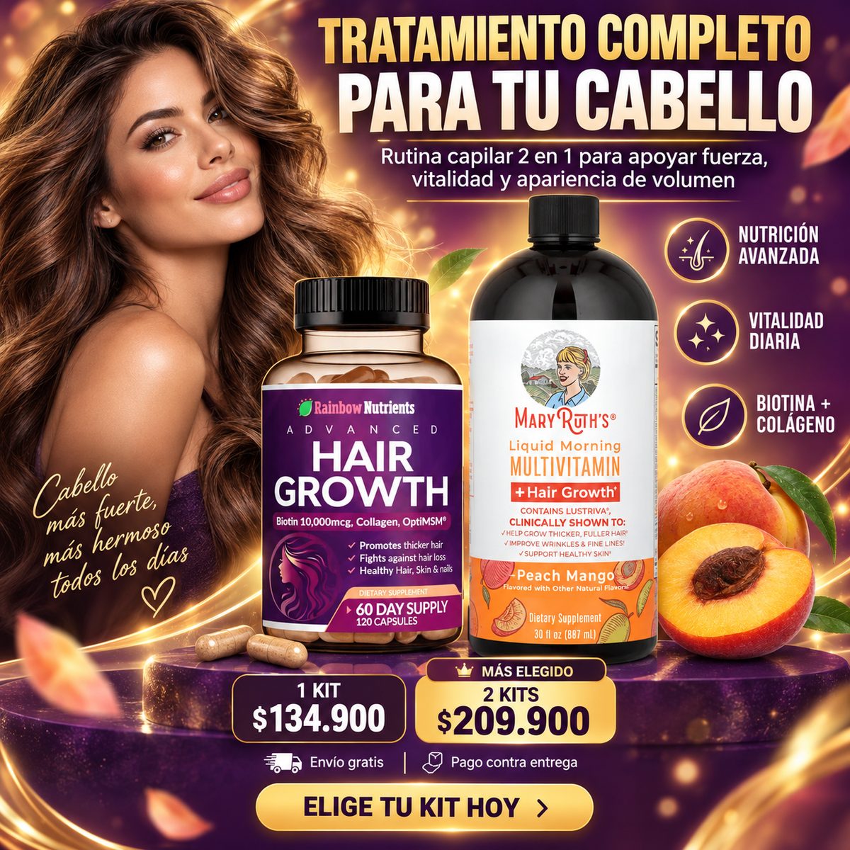 Hair Renewal Duo™ | Rutina Capilar 2 en 1 para Fuerza, Vitalidad y Volumen