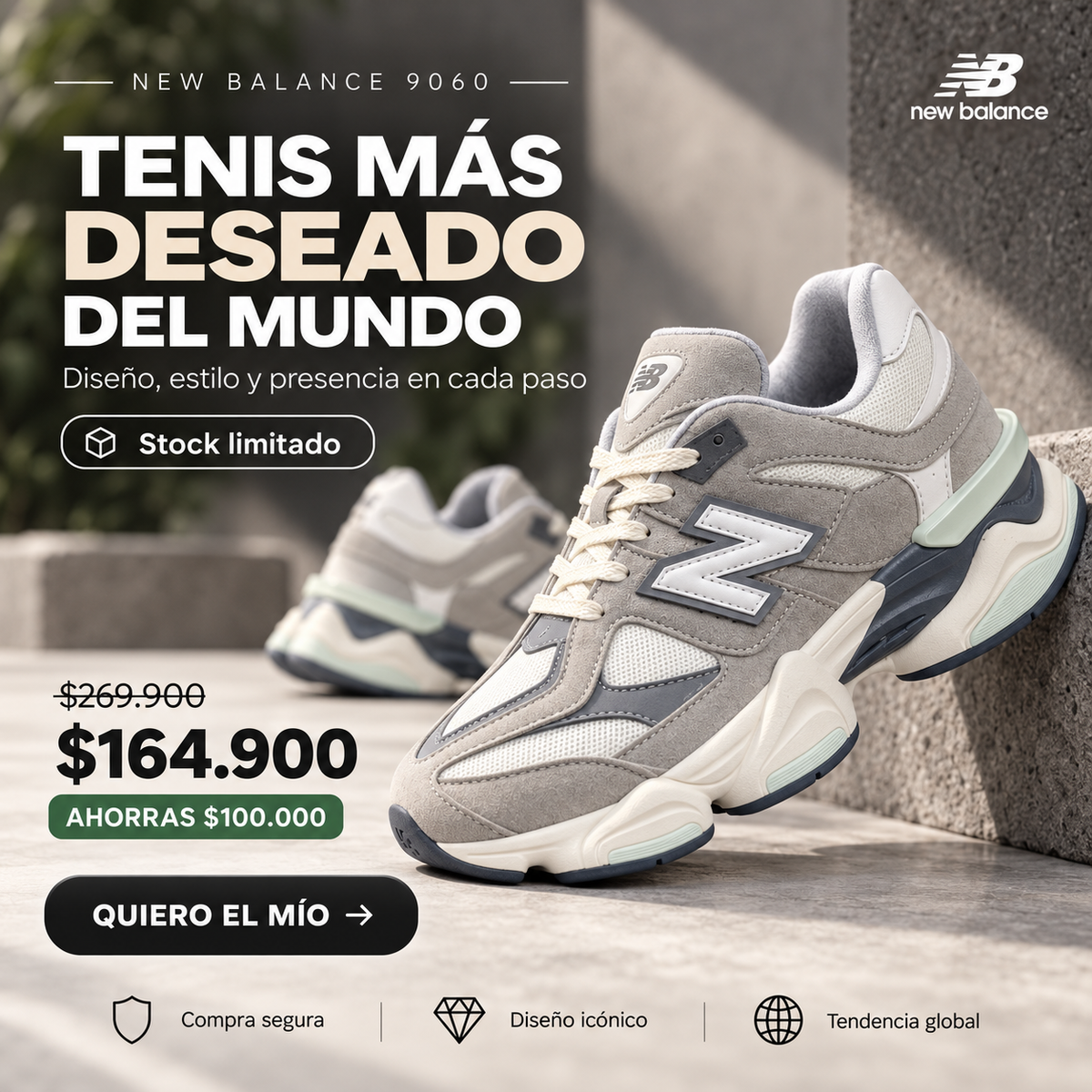 New Balance 9060 Gris