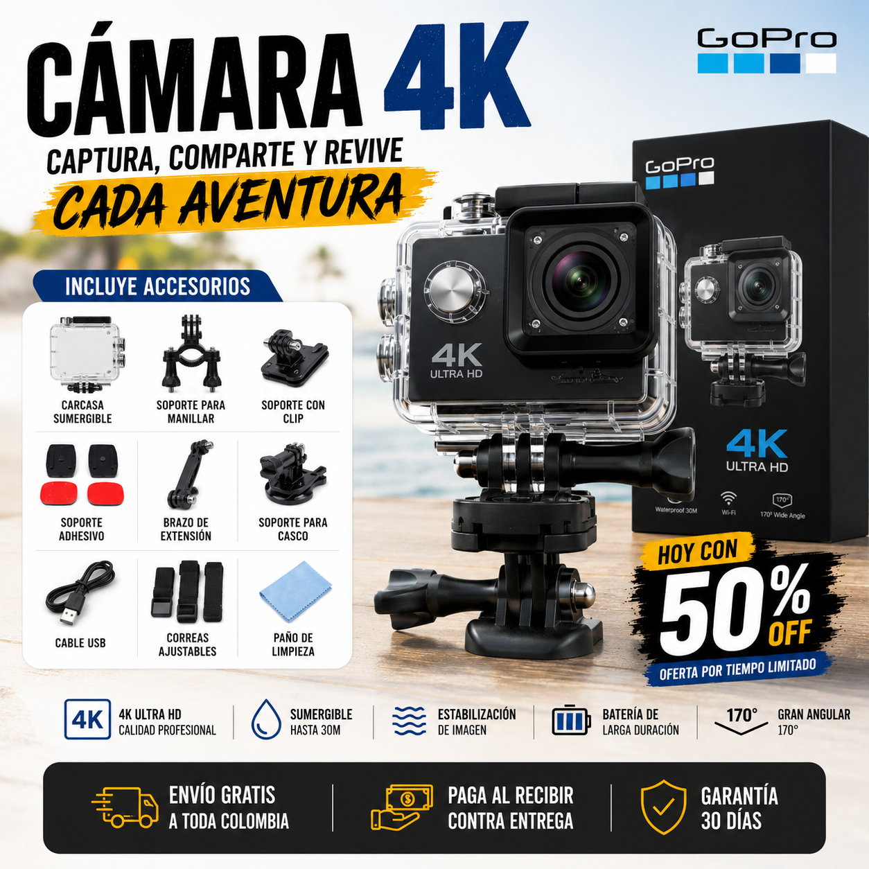 🔥 Cámara 4K Viral + Funda Gratis